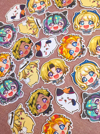 glitter die-cut stickers